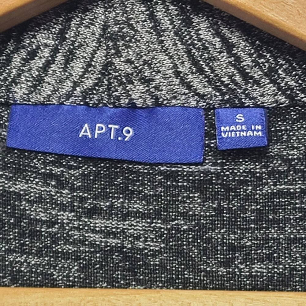 APT.9 Womens Open Front Cardigan Black Marl Sweater Size S - Picture 2 of 9